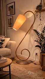Lampada da Terra Design – Struttura Curvata Legno