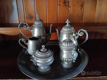 Set teiera in peltro