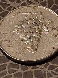 moneta 5 lire anno 1950