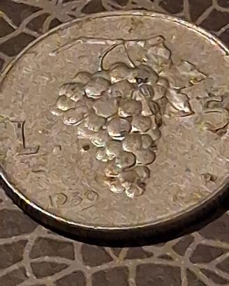 moneta 5 lire anno 1950