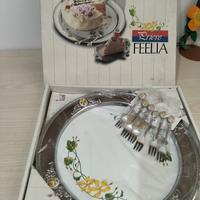 Vassoio torta con forchettine 