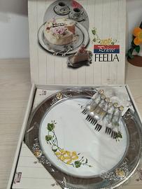 Vassoio torta con forchettine 