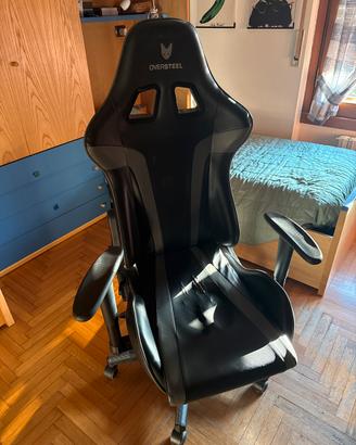Sedia Gaming Oversteel Nera