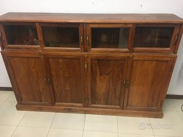 CREDENZA ORIGINALE COLONIALE IN LEGNO TEAK