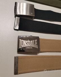 3 Cinture LONSDALE e CELIO fibbia militare
