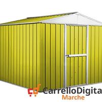 Box porta attrezzi lamiera 276x260 7,2 mq giallo