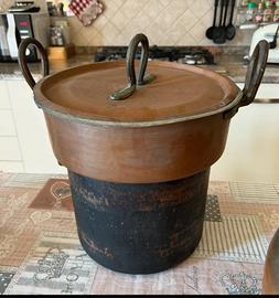 Paiolo  in rame antico