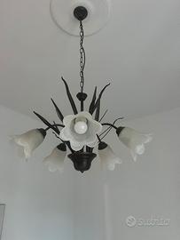 Lampadario 5 fiori