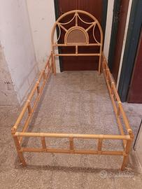 Letto singolo in vimini