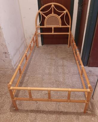 Letto singolo in vimini