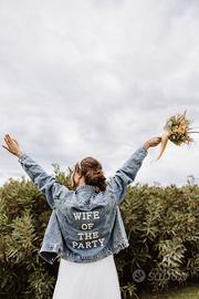 Giubbino di jeans per sposa "wife of the party"