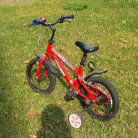 Bicicletta bambini Cars con rotelle