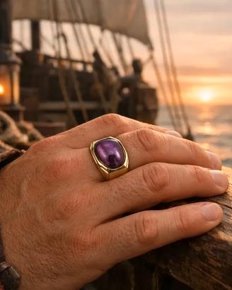 Anello Stile Pirati – Argento 925 placcato oro