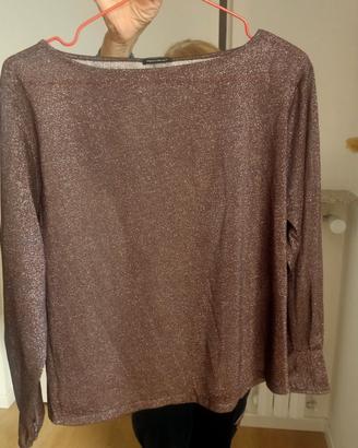 T-shirt donna, color prugna metallizzata. Pennybl