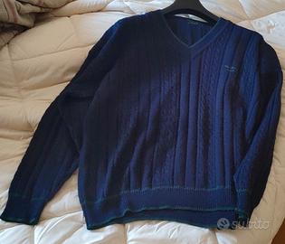 Maglione vintage uomo in lana, Tg XXL 