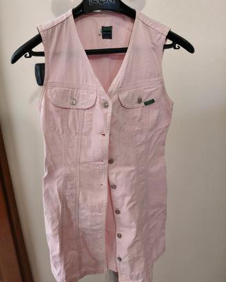 Vestito in gins rosa della Benneton