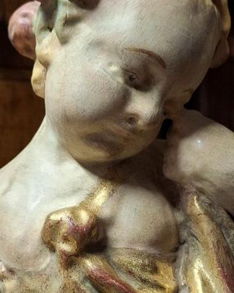 Putto (Angelo)in legno scolpito