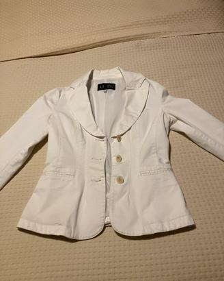 Giacca cotone, bianca, Armani jeans taglia 40