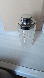 Cocktail shaker in cristallo molato, anni 60
