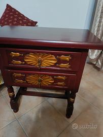tavolino con cassetti vintage 