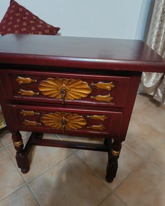 tavolino con cassetti vintage 
