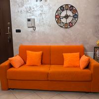 Divano Arancione in alcantara
