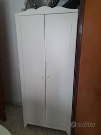armadio per bambini bianco due ante ikea 