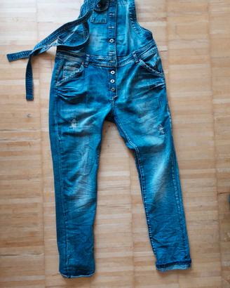 Salopette in jeans da donna taglia M-L