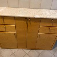 Mobile legno con piano in marmo