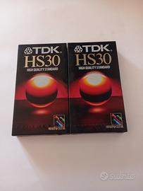 2 Video Cassette VHS Tdk HS30