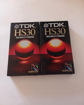 2 Video Cassette VHS Tdk HS30