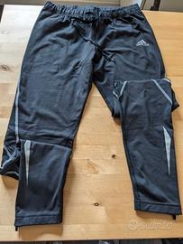 Pantaloni running Adidas grigio mscuro