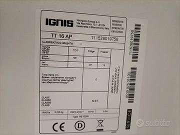 FRIGORIFERO 100lt LIBERA INSTALLAZIONE