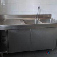 Doppio lavello professionale acciaio inox