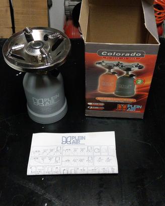 Fornellino da campeggio a gas.