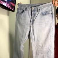 Levis 501 Light Blue Denim.