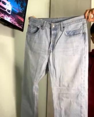 Levis 501 Light Blue Denim.