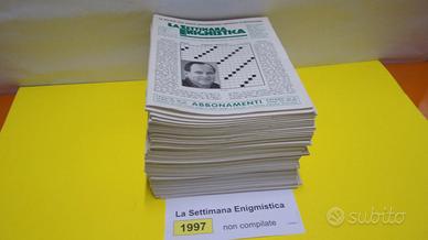 LA SETTIMANA ENIGMISTICA, anno 1997, NON compilati