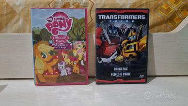 Dvd di trasformers e my little pony nuovi