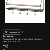 Mensola Akerbruk Ikea - color nero