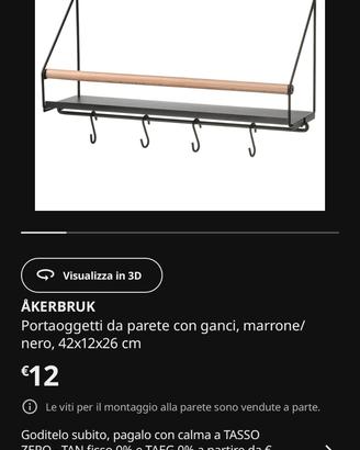 Mensola Akerbruk Ikea - color nero