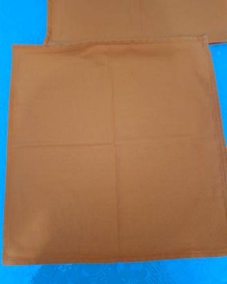 2 federe per cuscino 50x50 arancione di cotone