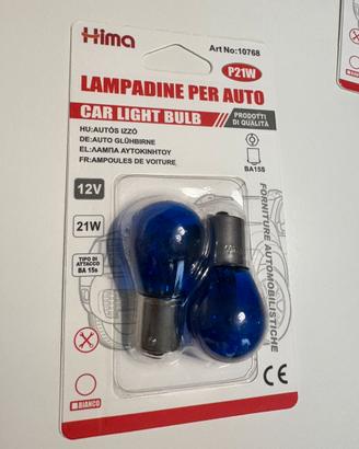 Lampadine luce bianca P21W/BA15s