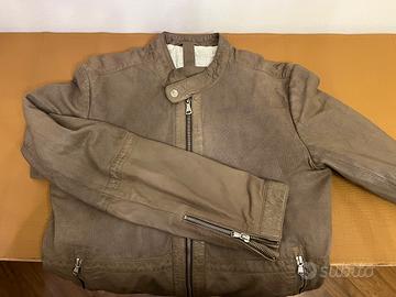 Conbipel Giacca di Pelle tg S/46 beige traforata