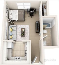 Elegante monolocale con posto auto a Blevio