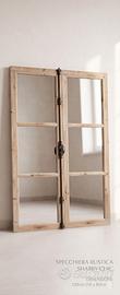 Specchiera a Finestra Stile Shabby Chic/Industrial