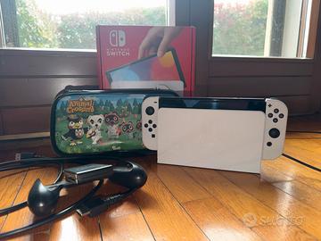switch oled bianca e 3 giochi