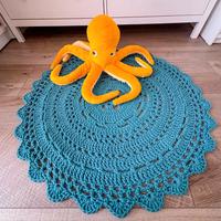 Tappeto tondo fatto a mano