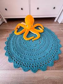 Tappeto tondo fatto a mano