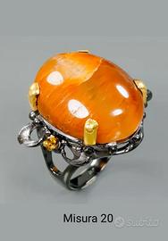 Anello in argento con quarzo rutilato 